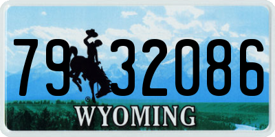WY license plate 7932086