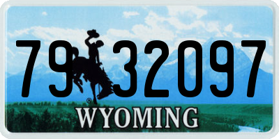 WY license plate 7932097