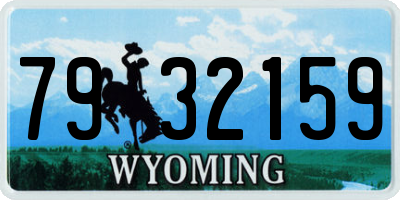 WY license plate 7932159