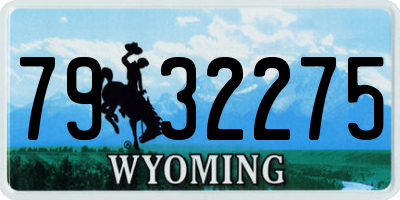 WY license plate 7932275