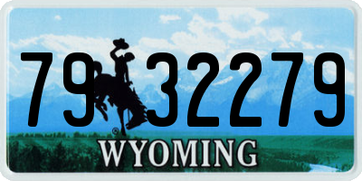 WY license plate 7932279