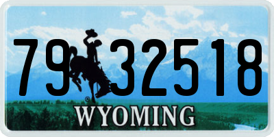 WY license plate 7932518