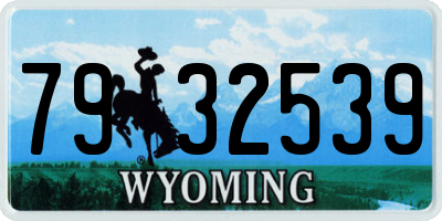 WY license plate 7932539