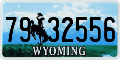 WY license plate 7932556
