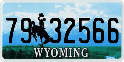 WY license plate 7932566