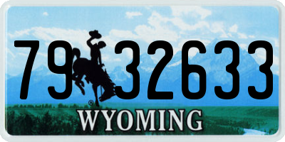 WY license plate 7932633