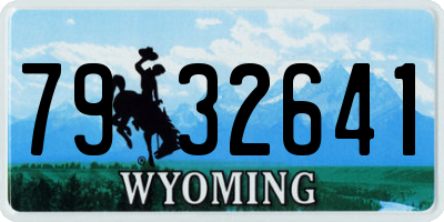WY license plate 7932641