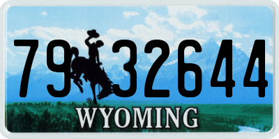 WY license plate 7932644