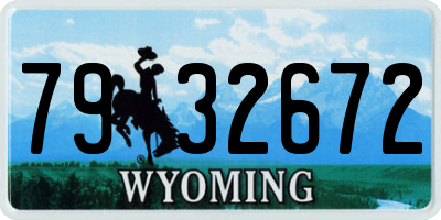 WY license plate 7932672