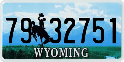 WY license plate 7932751