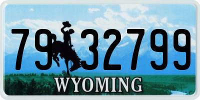 WY license plate 7932799