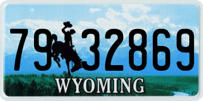 WY license plate 7932869