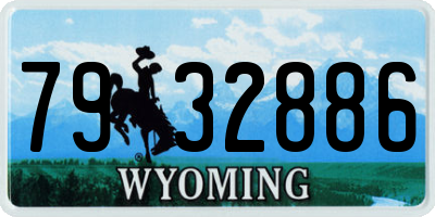 WY license plate 7932886