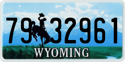 WY license plate 7932961