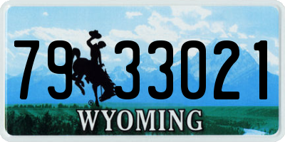 WY license plate 7933021
