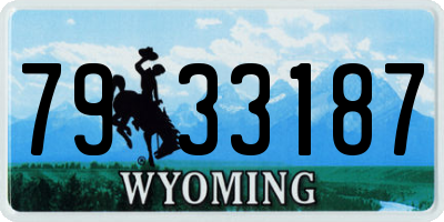 WY license plate 7933187