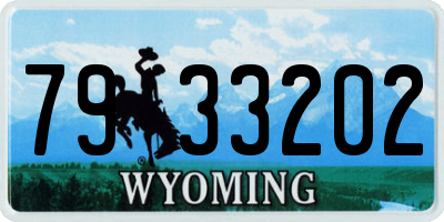 WY license plate 7933202