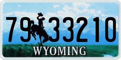 WY license plate 7933210