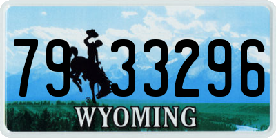 WY license plate 7933296