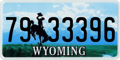 WY license plate 7933396