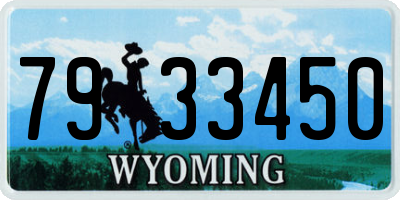 WY license plate 7933450