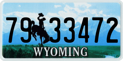 WY license plate 7933472