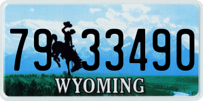 WY license plate 7933490