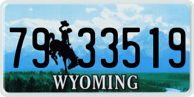 WY license plate 7933519