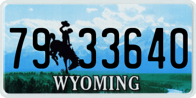 WY license plate 7933640