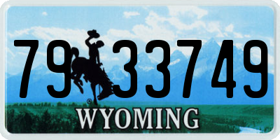 WY license plate 7933749