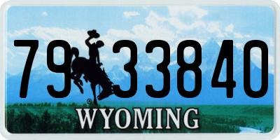 WY license plate 7933840