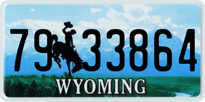 WY license plate 7933864