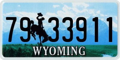 WY license plate 7933911