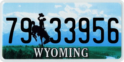 WY license plate 7933956