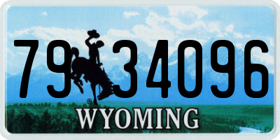WY license plate 7934096