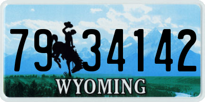 WY license plate 7934142