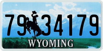 WY license plate 7934179