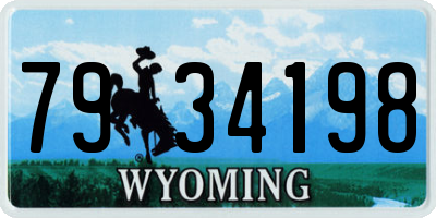 WY license plate 7934198