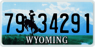 WY license plate 7934291