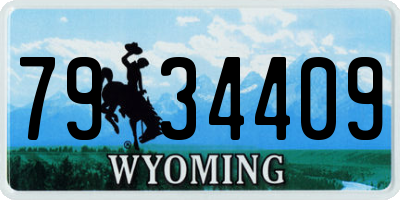 WY license plate 7934409