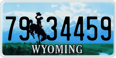 WY license plate 7934459