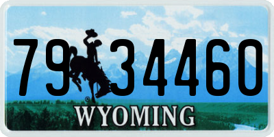 WY license plate 7934460