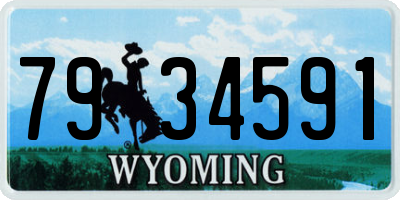 WY license plate 7934591