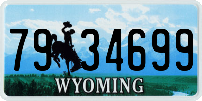 WY license plate 7934699