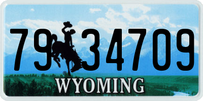 WY license plate 7934709