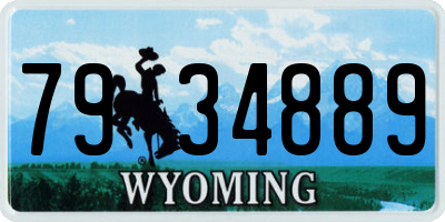 WY license plate 7934889