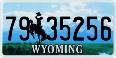 WY license plate 7935256