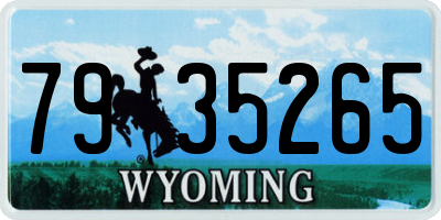 WY license plate 7935265