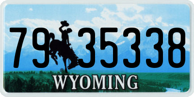 WY license plate 7935338