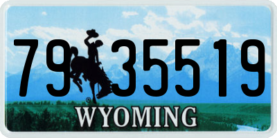 WY license plate 7935519